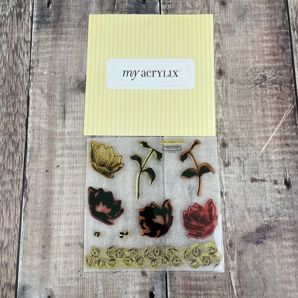 Close to My Heart CTMH My Acrylix D1087 Elegant Floral Stamp Set